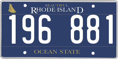 RI license plate 196881
