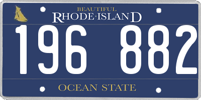 RI license plate 196882