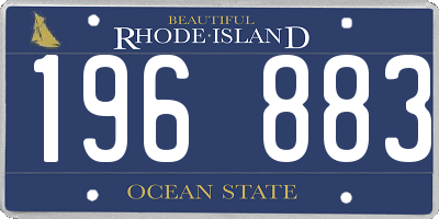 RI license plate 196883