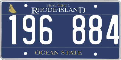 RI license plate 196884