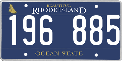 RI license plate 196885