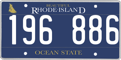 RI license plate 196886