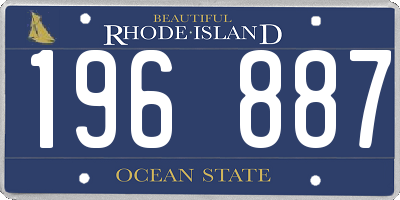 RI license plate 196887