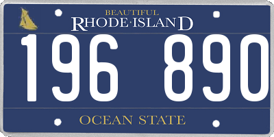 RI license plate 196890