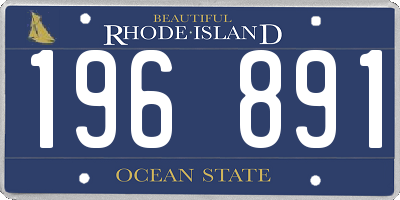 RI license plate 196891