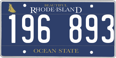 RI license plate 196893