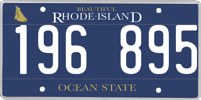 RI license plate 196895
