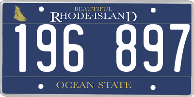 RI license plate 196897