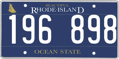 RI license plate 196898