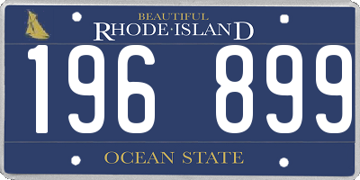 RI license plate 196899