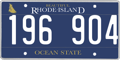 RI license plate 196904