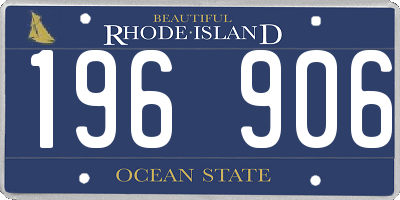 RI license plate 196906