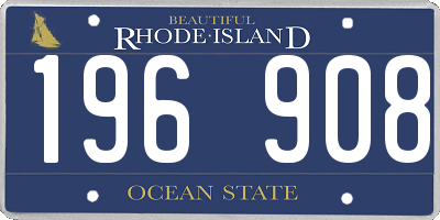 RI license plate 196908