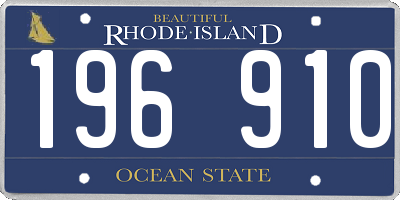 RI license plate 196910