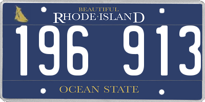 RI license plate 196913
