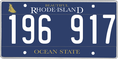 RI license plate 196917