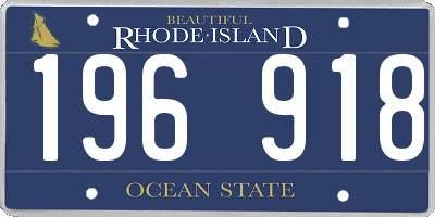 RI license plate 196918