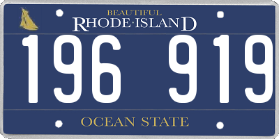 RI license plate 196919