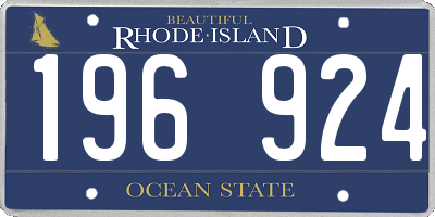 RI license plate 196924