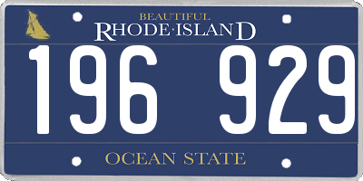RI license plate 196929