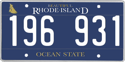 RI license plate 196931