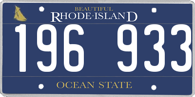 RI license plate 196933