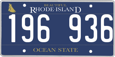 RI license plate 196936