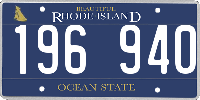 RI license plate 196940