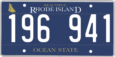 RI license plate 196941