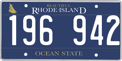 RI license plate 196942