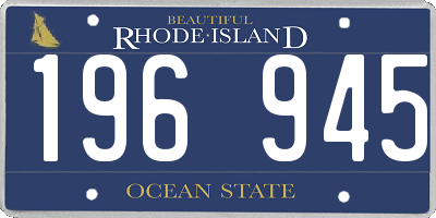 RI license plate 196945