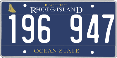 RI license plate 196947