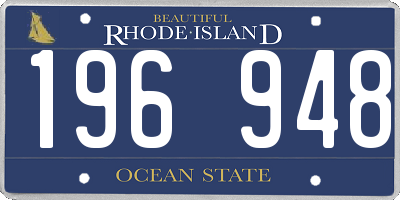 RI license plate 196948