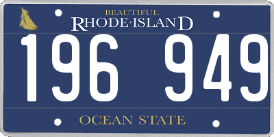RI license plate 196949