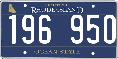 RI license plate 196950