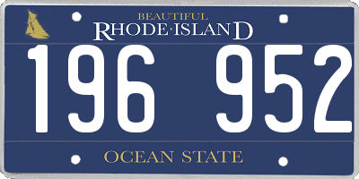 RI license plate 196952