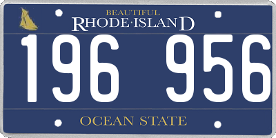 RI license plate 196956