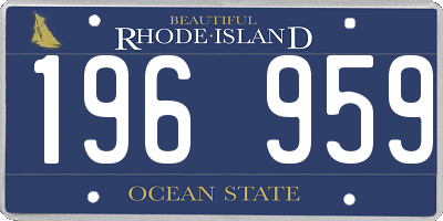 RI license plate 196959