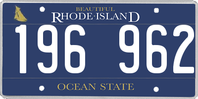 RI license plate 196962
