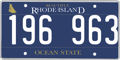 RI license plate 196963