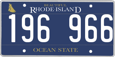 RI license plate 196966