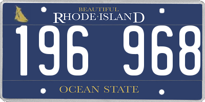 RI license plate 196968