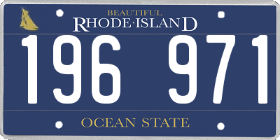 RI license plate 196971