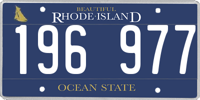 RI license plate 196977