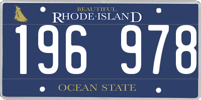 RI license plate 196978