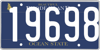 RI license plate 19698