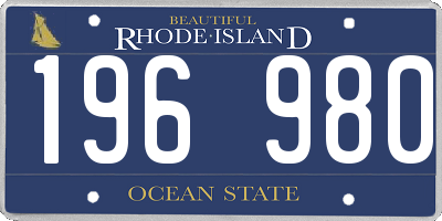 RI license plate 196980