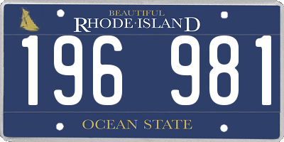 RI license plate 196981