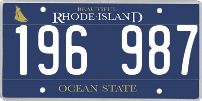 RI license plate 196987