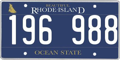 RI license plate 196988